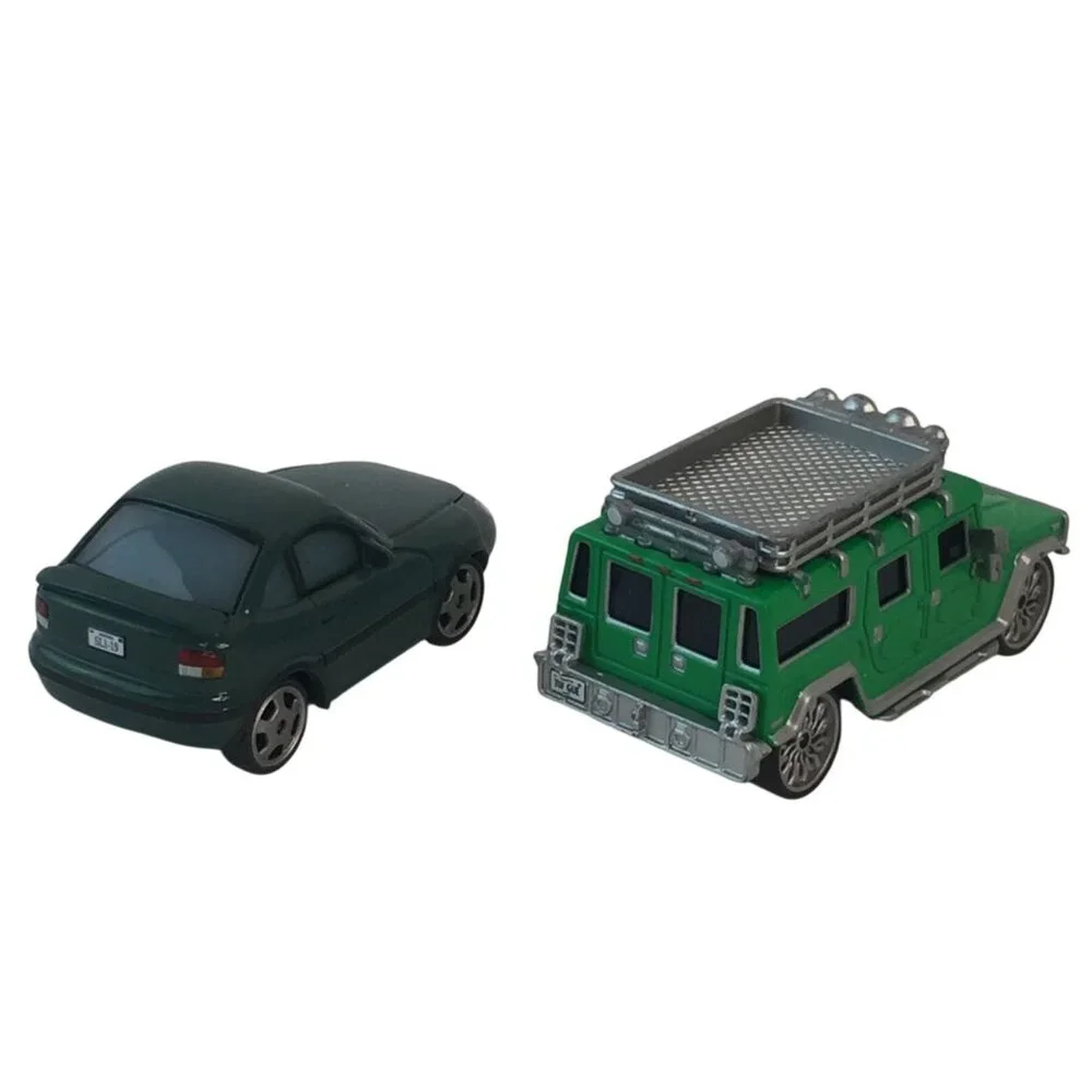 Disney Pixar Cars Diecast TJ Hummer Johnny Miguel‎ & Lenticular Eyes Skip Ricter